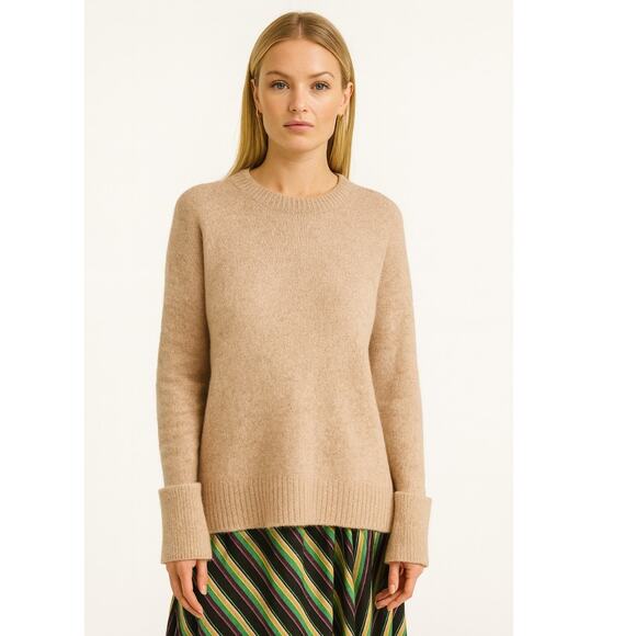 3.1 Phillip Lim Wide Cuff Alpaca Sweater XS Tan - Picture 1 of 7